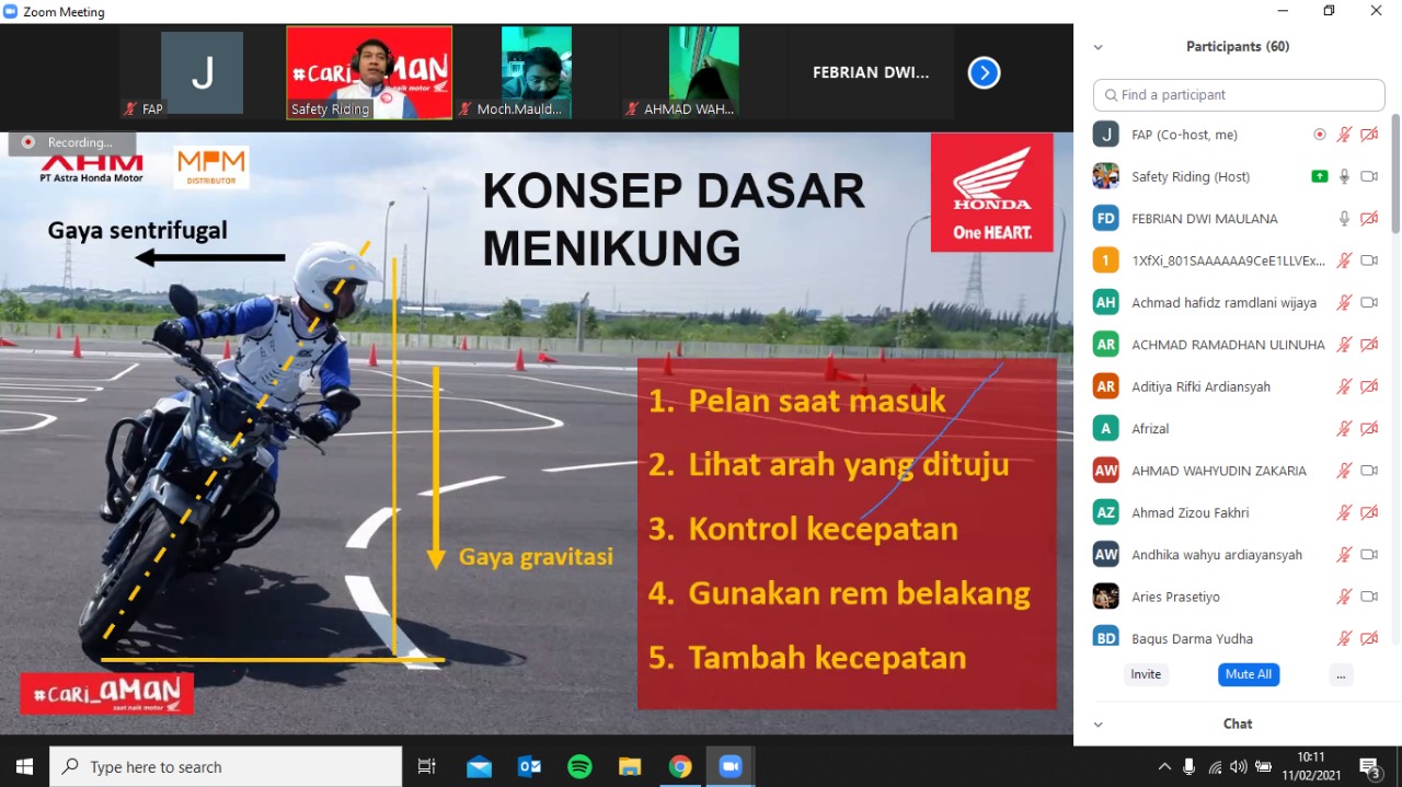 Cari_Aman Di Hari Valentine,  450 Pelajar Ikut Webinar Safety Riding